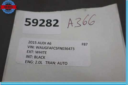 12-18 Audi A6 Rear Left Driver Side Deck Speaker Cover Trim With Speaker Oem