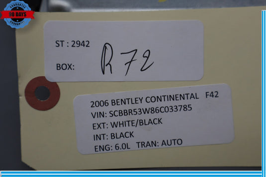03-10 Bentley Continental Engine Electronic Computer Control Module Oem