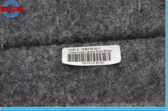 12-15 Tesla Model S Frunk Luggage Storage Compartment Carpet  Oem