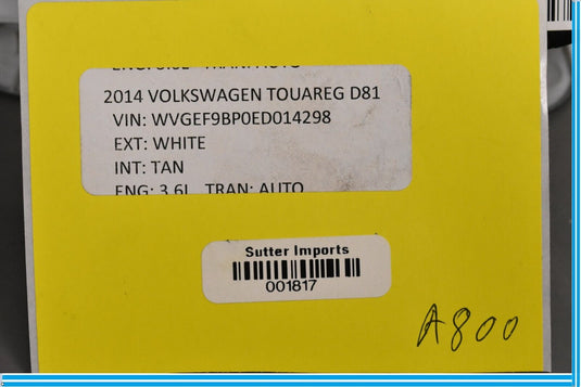 11-17 Volkswagen VW Touareg Front Headlight Lamp Control Switch Oem