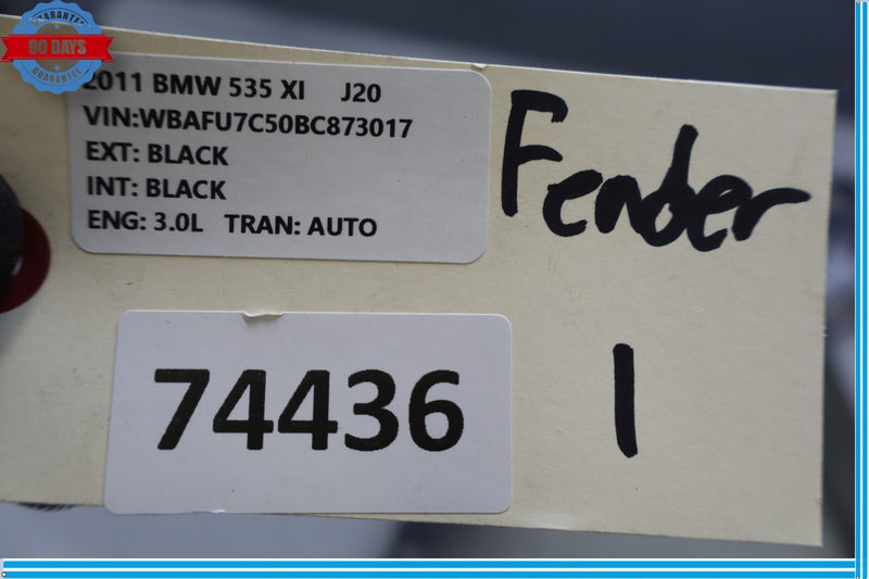 Load image into Gallery viewer, 11-16 BMW 528i 535i xDrive Front Left Driver Side Fender Cover Shell Panel Oem
