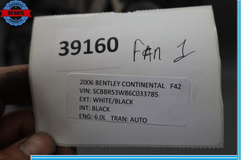 Load image into Gallery viewer, 03-10 Bentley Continental GTC GT Flying Spur Radiator Cooling Fan Motor Oem
