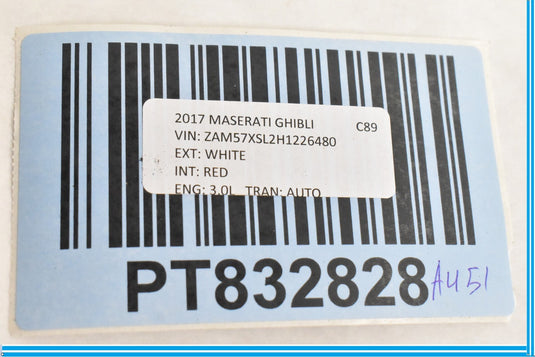 14-17 Maserati Ghibli Rear Left Side Door Molding Moulding Trim Panel Cover OEM