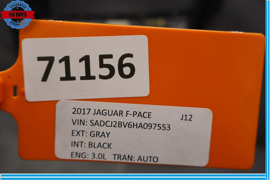 17-23 Jaguar X761 F-Pace Front Right Side Exterior Door Shell Panel Black Oem