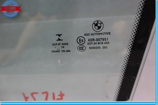 14-21 BMW I01 i3 i3s Front Left Driver Side Door Window Auto Glass Panel Oem