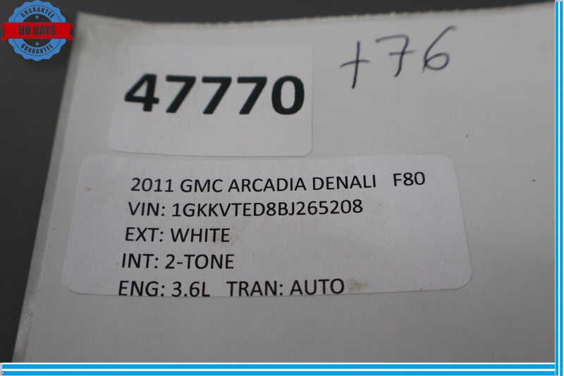 Load image into Gallery viewer, 2014 GMC Acadia Denali Rear Left Driver Side Rocker Molding White Oem

