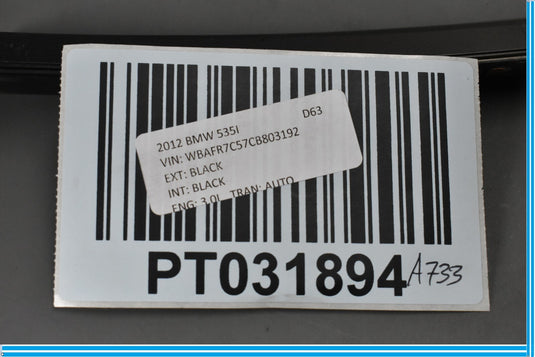 12-16 BMW F30 320i 328i 335i Rear Right Door Outer Covering Molding Oem