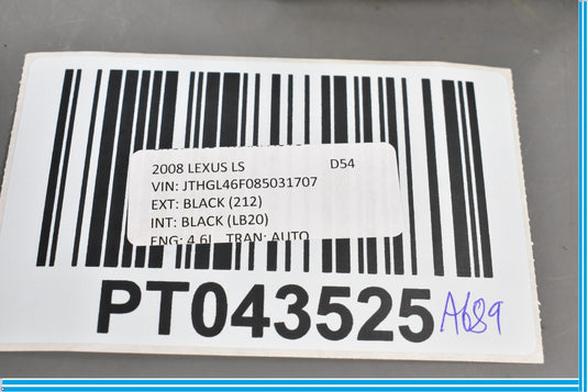 07-12 Lexus LS460 LS600h Front Right Seat Adjustment Control Switch Oem