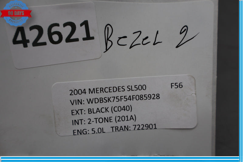 Load image into Gallery viewer, 03-12 Mercedes R230 SL500 Center Console Trim Bezel Walnut Wood Oem
