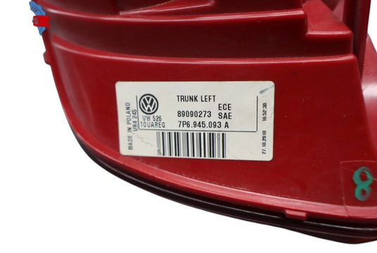 11-14 Volkswagen Touareg Rear Left Driver Side Inner Tail Light Lamp Assy Oem