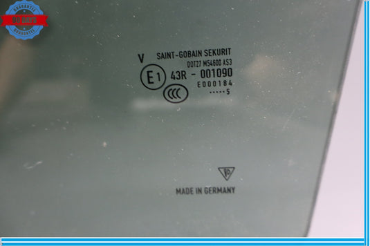 11-18 Porsche Cayenne 958 Hybrid S Rear Left Driver Side Door Window Glass Oem