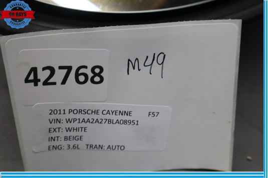 11-14 Porsche Cayenne 958 Front Right Side Rear View Door Mirror White Oem