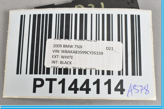 09-19 BMW 750Li 750i F01 F02 F07 F10 Keyless Entry Antenna 65209220832 Oem