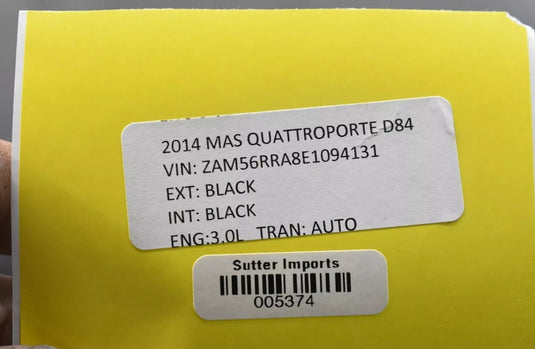 14-22 Maserati Quattroporte Front Left Driver Side Door Panel Shell Cover Oem