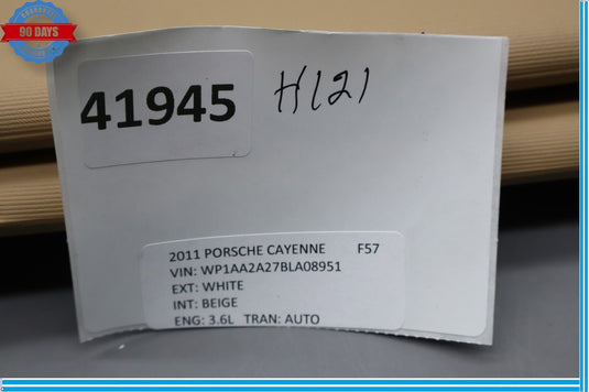 11-14 Porsche Cayenne S 958 Front Right Passenger Side Sun Visor Sunvisor Oem