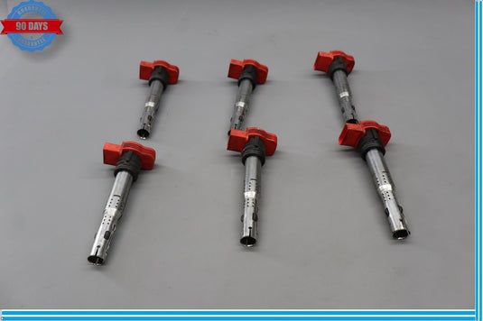 12-18 Audi A7 TFSI Spark Plug Cap Ignition Coil Set of 6 Pc Oem