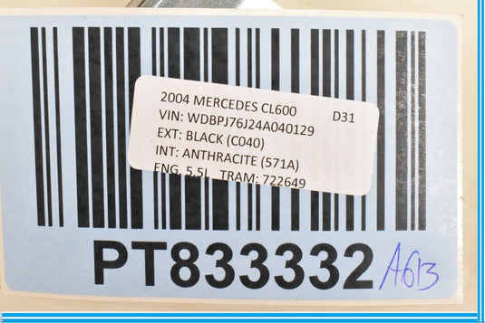00-06 Mercedes CL500 CL600 W215 Clothes Hanger Hook Bracket Oem