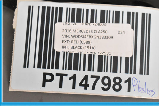 2014-2018 MERCEDES CLA250 W117 CENTER RIGHT LOWER B PILLAR COVER TRIM PANEL OEM