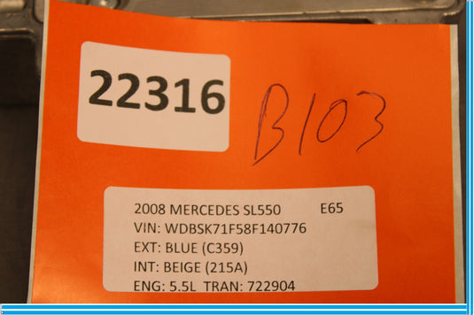07-12 Mercedes SL500 SL550 R230 Communication Control Module A2218708726 Oem