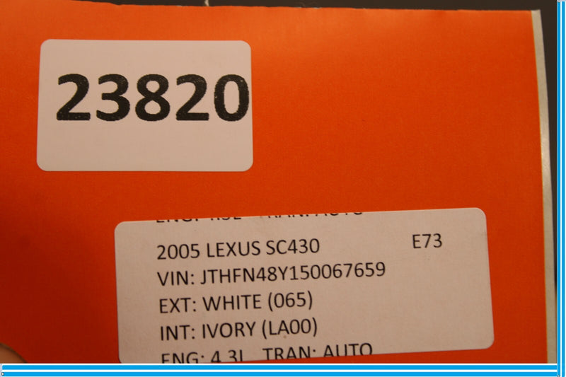 Load image into Gallery viewer, 02-05 Lexus SC430 Front Right Passenger Side Upper Seat Cushion Leather Oem
