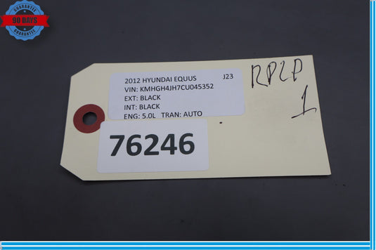 11-16 Hyundai Equus SIG Rear Trunk Lid License Plate Lamp Assembly Black Oem
