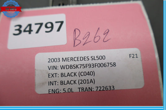 03-04 Mercedes R230 SL500 Left Side Tire Pressure Monitoring Antenna Sensor Oem