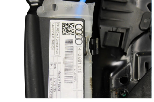 11-18 Audi A8 Front Left Driver Side Seat Lower Track Frame W/ Motor Oem