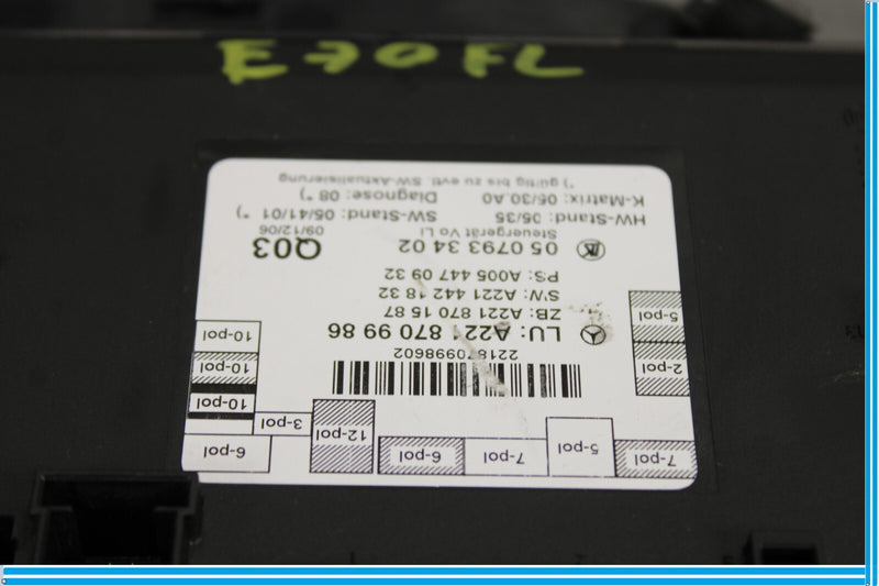 Load image into Gallery viewer, 07-13 Mercede W221 S550 S400 S350 Front Left Door Control Module 2219007301 Oem
