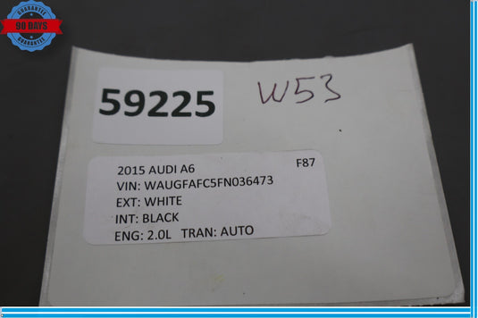 12-18 Audi A6 Quattro Rear Right Passenger Side Door Window Regulator Oem