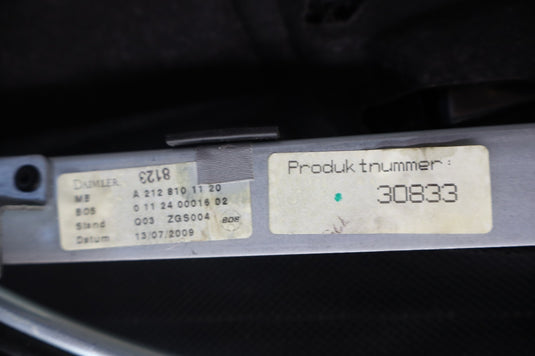 10-16 Mercedes E350 E550 Rear Window Rear Luggage Shelf Trim A2128101120 Oem