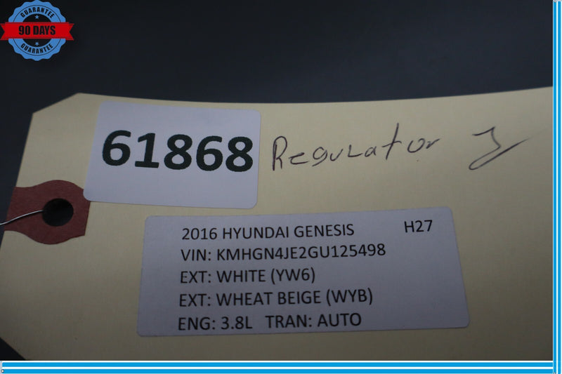 Load image into Gallery viewer, 15-20 Hyundai Genesis Rear Right Passenger Side Door Window Regulator Panel Oem
