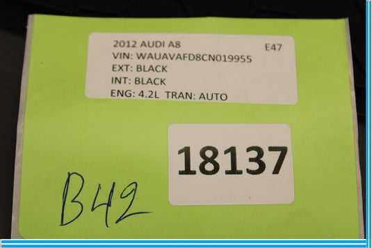 11-18 Audi A8 Rear Right Passenger Side Molding Deck Speaker Trim Oem