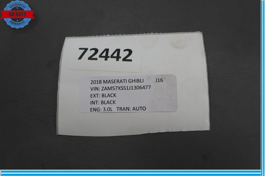 14-22 Maserati Ghibli M157 S Rear Right Side Door Window Auto Glass Oem