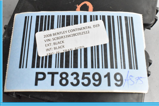 06-12 Bentley Continental Fuse Box Fusebox Cover 3D0937128 Oem
