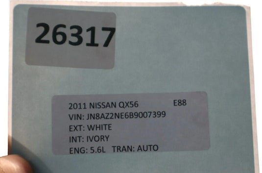 11-20 Infiniti QX56 QX80 Rear Left Driver Side Door Shell Panel Cover Oem