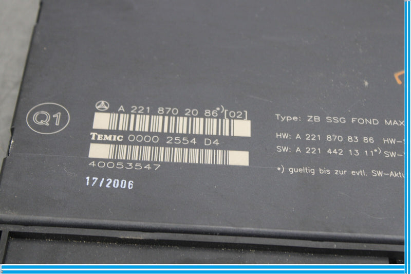 Load image into Gallery viewer, 07-09 Mercedes W221 S600 S550 S400 Individual Rear Seats Control Unit Module Oem
