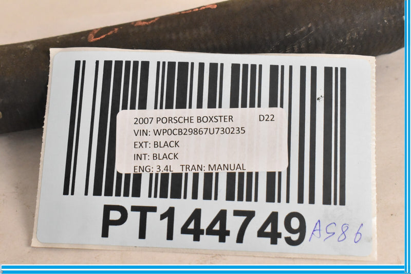 Load image into Gallery viewer, 05-12 Porsche Boxster Cayman Radiator Coolant Pipe Line Hose Tube Black Oem
