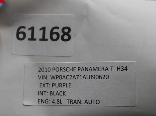 10-16 Porsche Panamera Turbo Rear Left Driver Side Door Shell Panel Purple Oem