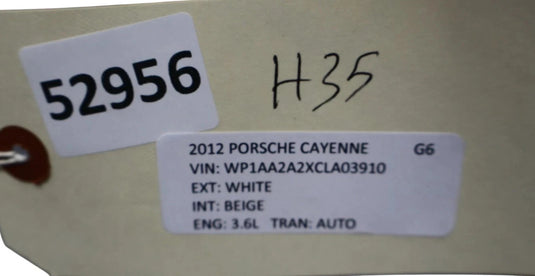 11-18 Porsche Cayenne 958 Hybrid S Rear Center Seat Headrest Head Rest Beige Oem