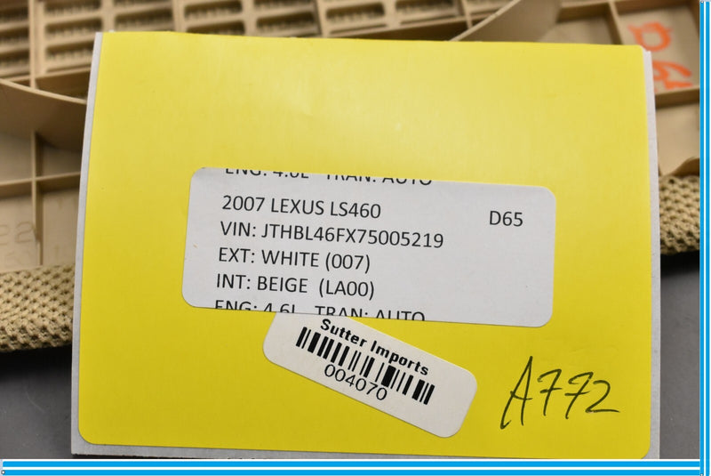 Load image into Gallery viewer, 07-09 Lexus LS460 Rear Center Deck Subwoofer Audio Speaker Cover Panel Oem
