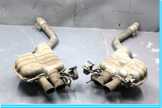 05-10 Bentley Continental Right & Left Exhaust Muffler Pipe Set Of 2 Oem