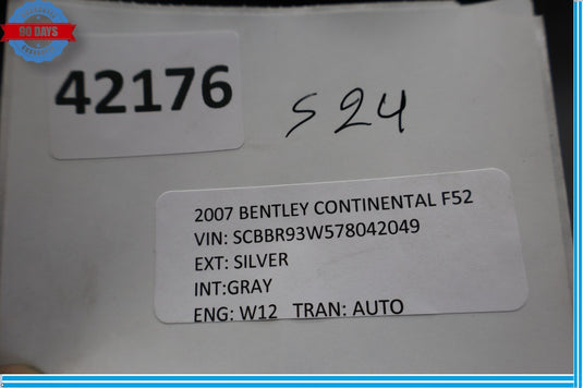06-12 Bentley Continental GT GTC Front Left Driver Side Interior Door Panel Oem