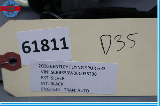 06-12 Bentley Continental Flying Spur Rear Left Driver Side Seat Belt Oem