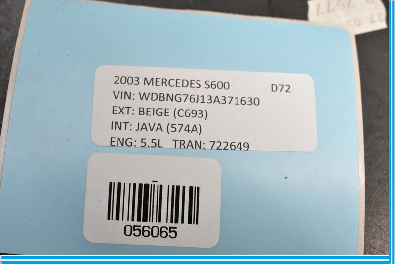 Load image into Gallery viewer, 00-06 Mercedes S430 S500 S600 Front Right Seat Rear Back Cover Pocket Beige Oem
