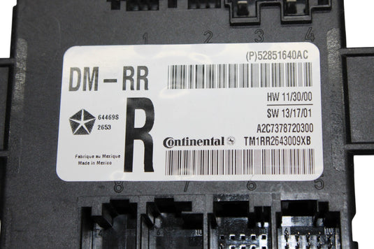 14-24 Maserati Ghibli Rear Right Passenger Side Door Computer Control Module Oem