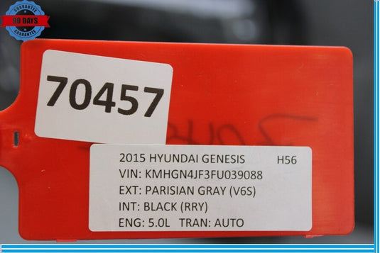 15-16 Hyundai Genesis Rear Left Driver Side Exterior Door Shell Panel Oem