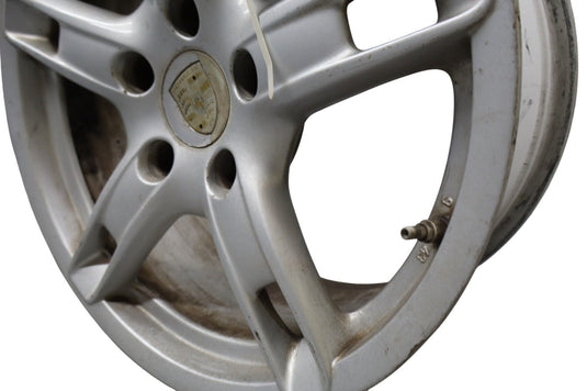 05-08 Porsche Boxster Cayman 9JX18 18" 5 Spoke Alloy Wheel Rim 98736213800 Oem