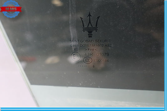 14-22 Maserati Ghibli M156 S Q4 Front Right Side Door Window Auto Glass Oem