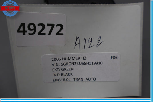 03-07 Hummer H2 Front Right Passenger Seat Adjustment Control Switch Oem