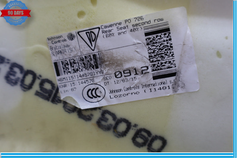 Load image into Gallery viewer, 11-18 Porsche Cayenne 958 Rear Left Driver Side Lower Bottom Seat Cushion Oem
